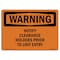 Signmission OSHA Warning Sign, 10" H, Rigid Plastic, Notify Clearance Holders Prior To Unit Entry, Landscape OS-WS-P-1014-L-12285 - alternate 1